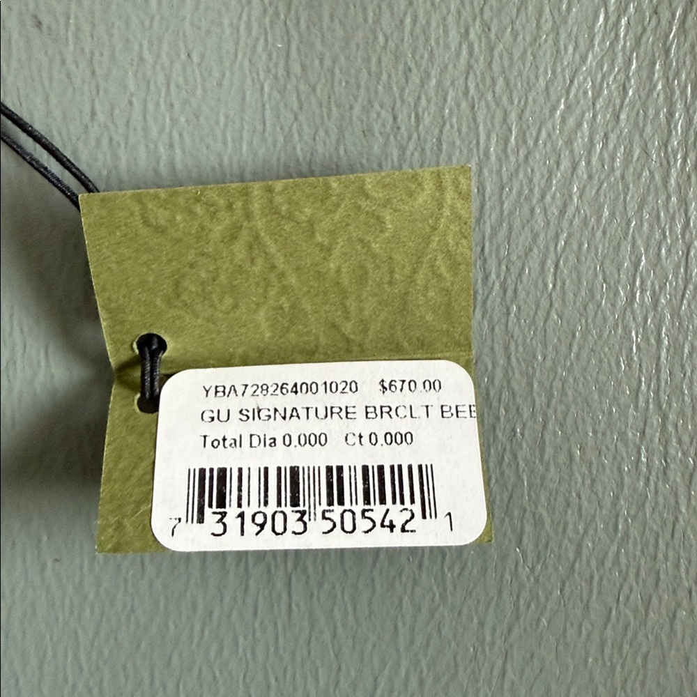 Gucci NWT Authentic Signature Men's GG and Bee Chain ID Bracelet - Picture 9 of 13